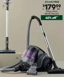 Harris Scarfe Titan 2 Pets Barrel Vacuum offer