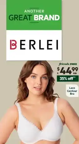 Harris Scarfe BERLEI Barely There Lace Bra offer