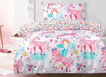Spotlight 30% off Kids House Rainbow Pegasus Quilt Cover Set offer