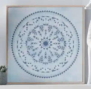 Spotlight NEW Ombre Home Weathered Coastal Mandala Wall Art 50 x 50cm offer