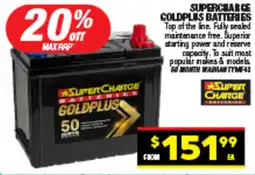 Autopro Supercharge goldplus batteries offer