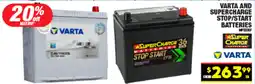 Autopro Varta and supercharge stop start batteries offer