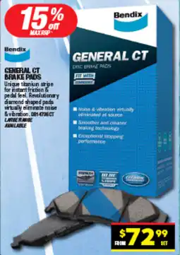 Autopro General ct brake pads offer