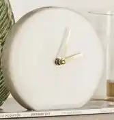 Spotlight 30% off NEW Bouclair Home Botanical Lush Marble Table Clock 15 x 14cm offer