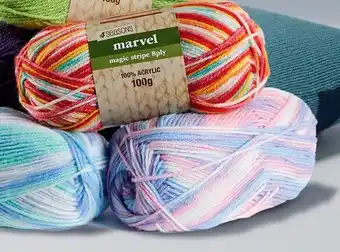 Spotlight 30% off 4 Seasons Marvel 8ply Yarns, 100g - Magic Stripe offer