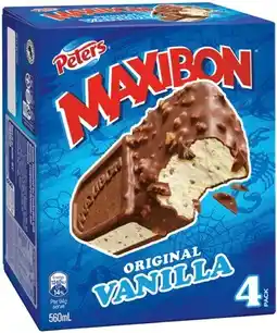 IGA Peters Maxibon Ice Cream offer