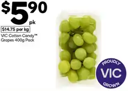 Woolworths VIC Cotton Candy Grapes Pack offer