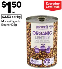 Woolworths Macro Organic Beans offer