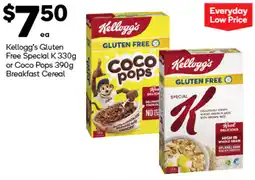Woolworths Kellogg's Gluten Free Special K or Coco Pops Breakfast Cereal offer