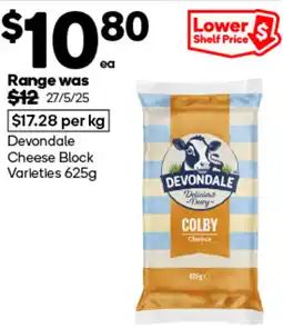 Woolworths Devondale Cheese Block Varieties offer