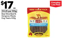 Woolworths Bow Wow Beef & Kangaroo Meaty Dog Treats offer