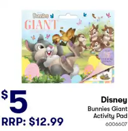 Woolworths Disney Bunnies Giant Activity Pad offer
