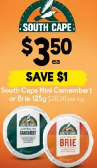 Drakes South Cape Mini Camembert or Brie offer