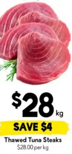 Drakes Thawed Tuna Steaks offer
