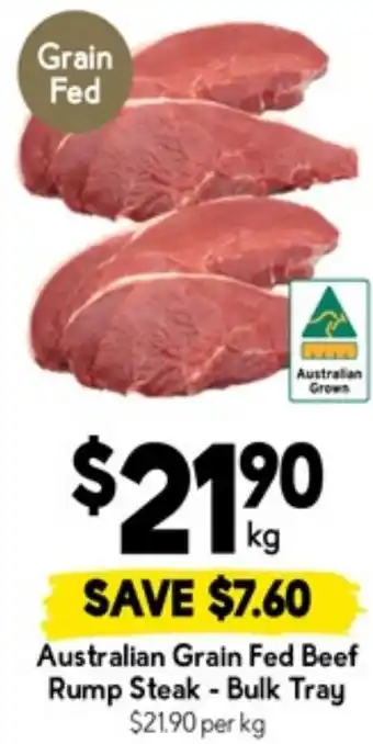 Drakes Australian Grain Fed Beef Rump Steak - Bulk Tray offer