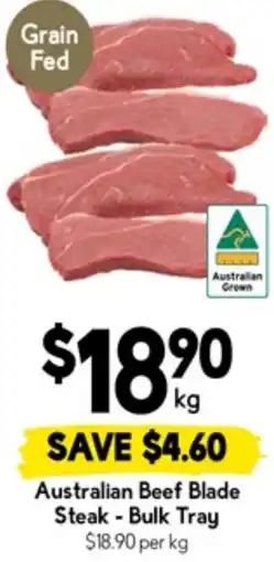 Drakes Australian Beef Blade Steak - Bulk Tray offer
