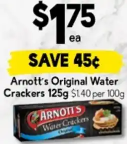 Drakes Arnott's Original Water Crackers offer