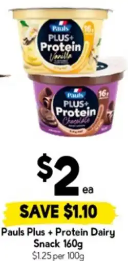 Drakes Pauls Plus + Protein Dairy Snack 100g offer