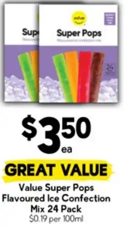 Drakes Value Super Pops Flavoured Ice Confection Mix offer