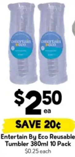 Drakes Entertain By Eco Reusable Tumbler offer