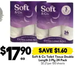 Drakes Soft & Co Toilet Tissue Double Length offer