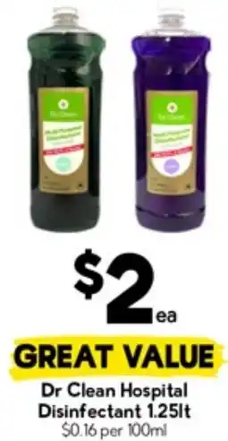 Drakes Dr Clean Hospital Disinfectant offer