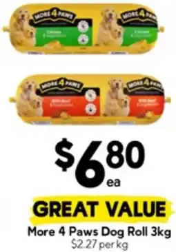 Drakes More 4 Paws Dog Roll offer