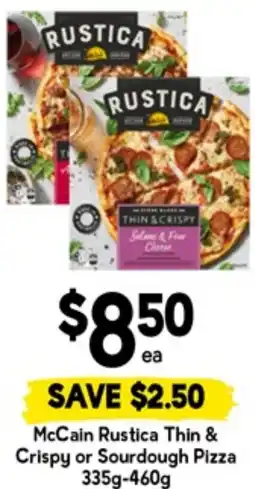 Drakes McCain Rustica Thin & Crispy or Sourdough Pizza offer