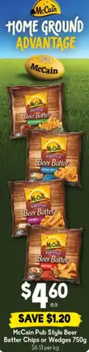 Drakes McCain Pub Style Beer Batter Chips or Wedges offer
