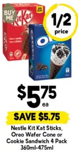 Drakes Oreo Wafer Cone or Cookie Sandwich offer