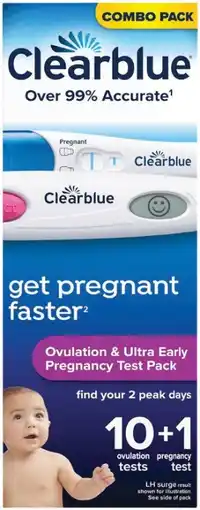 Soul Pattinson Chemist Clearblue Ovulation & Ultra Early Pregnancy Test Ovulation Tests + 1 Pregnancy Test offer