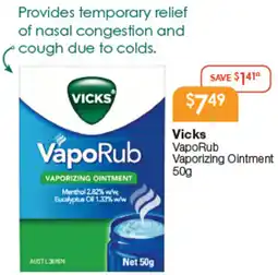 Soul Pattinson Chemist Vicks offer