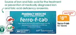 Soul Pattinson Chemist ferro f tab offer
