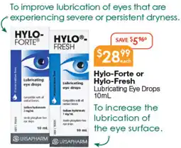 Soul Pattinson Chemist Hylo Forte or Hylo Fresh offer