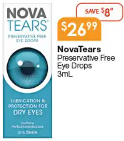 Soul Pattinson Chemist NovaTears offer