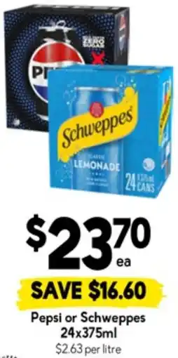 Drakes Pepsi or Schweppes offer