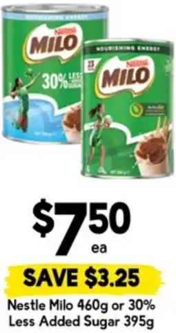 Drakes Nestle Milo or 30% Less Added Sugar offer