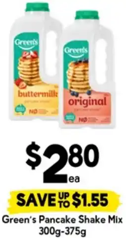 Drakes Greens Pancake Shake Mix offer