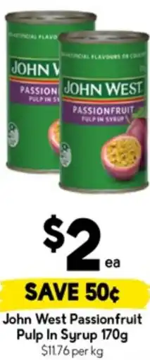 Drakes John West Passionfruit Pulp In Syrup offer
