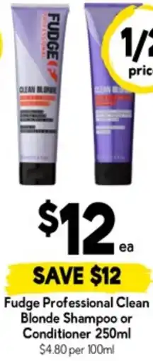 Drakes Fudge Professional Clean Blonde Shampoo or Conditioner offer