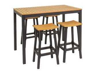 Stratco Sunscape sorrento aluminium & timber 5pce bar setting offer