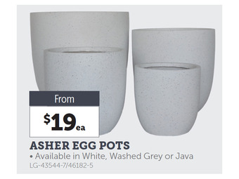 Stratco Asher egg pots offer