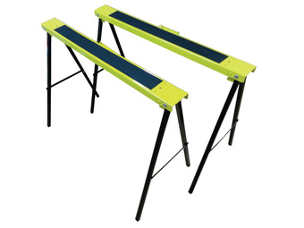 Gripwell steel folding saw horse twin pack