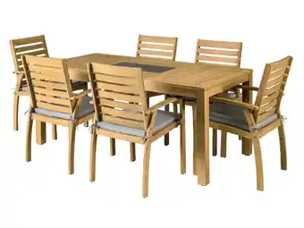 Stratco Sunscape 7 piece savanna timber dining offer