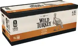 BWS Wild Turkey Bourbon & Cola 375mL Cans offer