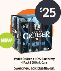 BWS Vodka Cruiser X 10% Blueberry Cans offer