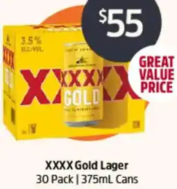BWS XXXX Gold Lager Cans offer