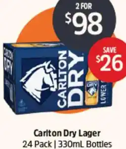 BWS Carlton Dry Lager Bottles offer