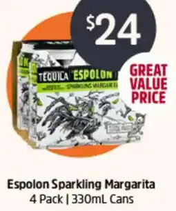 BWS Espolon Sparkling Margarita Cans offer