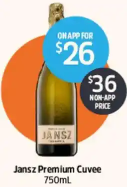 BWS Jansz Premium Cuvee offer